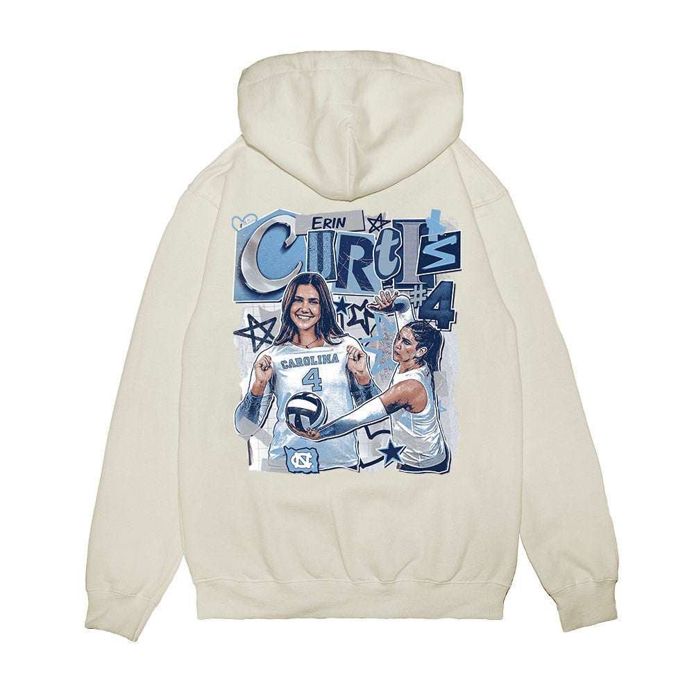 UNC - NCAA Women's Volleyball : Erin Curtis - Collage Premium Hooded Sweatshirt-1