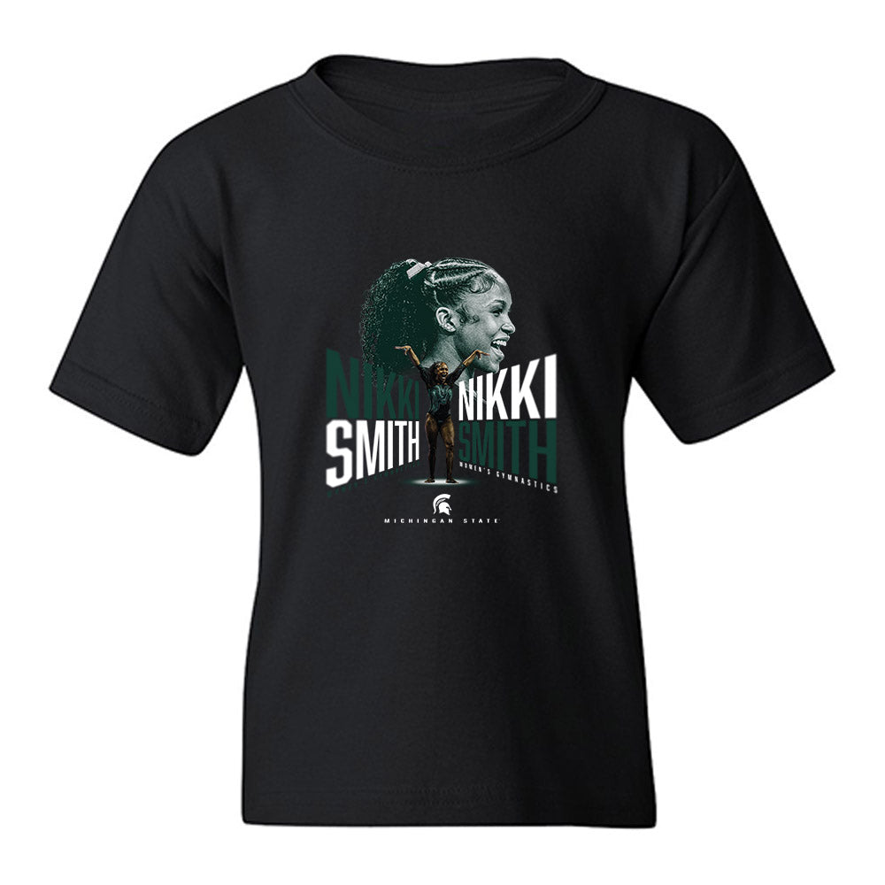 Michigan State - NCAA Women's Gymnastics : Nikki Smith - Collage Youth T-Shirt-0