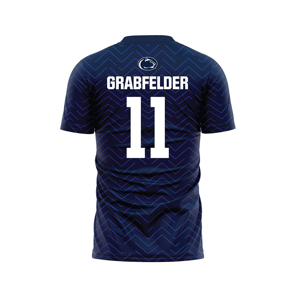 Penn State - NCAA Men's Soccer : Caden Grabfelder - Navy Soccer Jersey-1