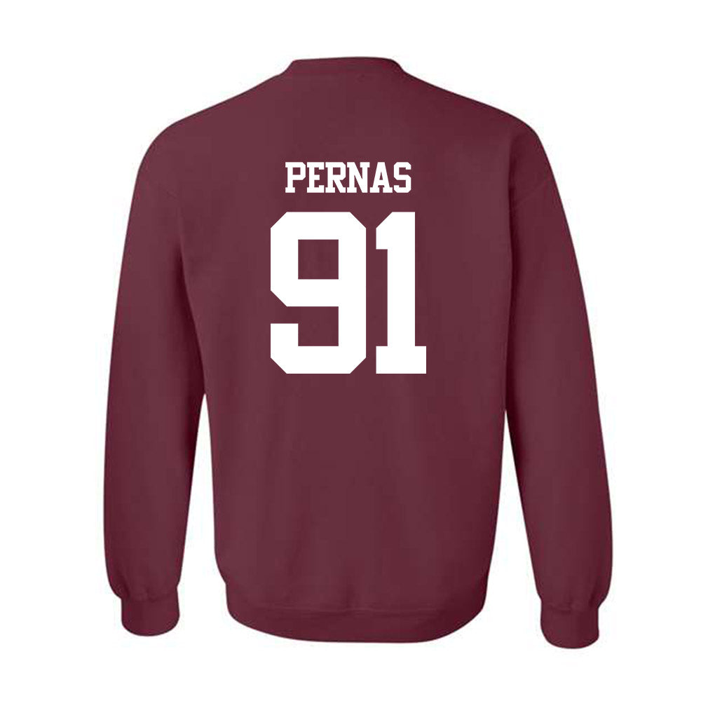 Texas A&M - NCAA Football : Lucas Pernas - Statement Shersey Crewneck Sweatshirt-1