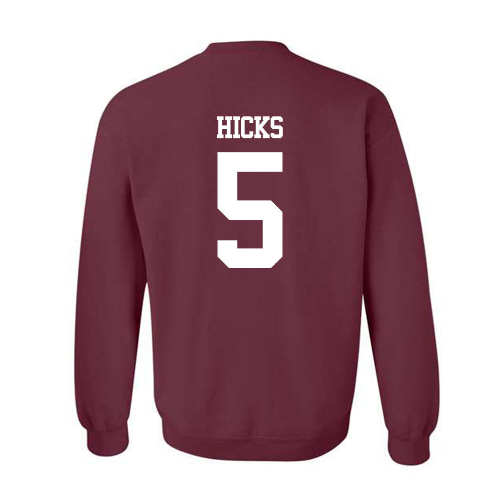 Texas A&M - NCAA Football : DJ Hicks - Statement Shersey Crewneck Sweatshirt-1