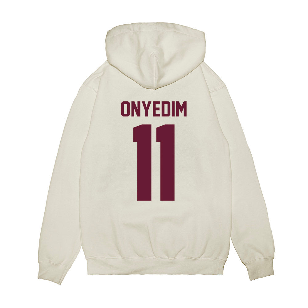 Texas A&M - NCAA Football : Tyler Onyedim - Vintage Premium Hooded Sweatshirt-1