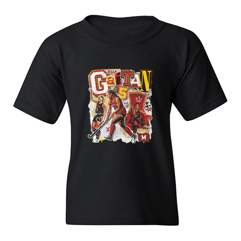 Maryland - NCAA Women's Field Hockey : Ella Gaitan - Collage Youth T-Shirt-0