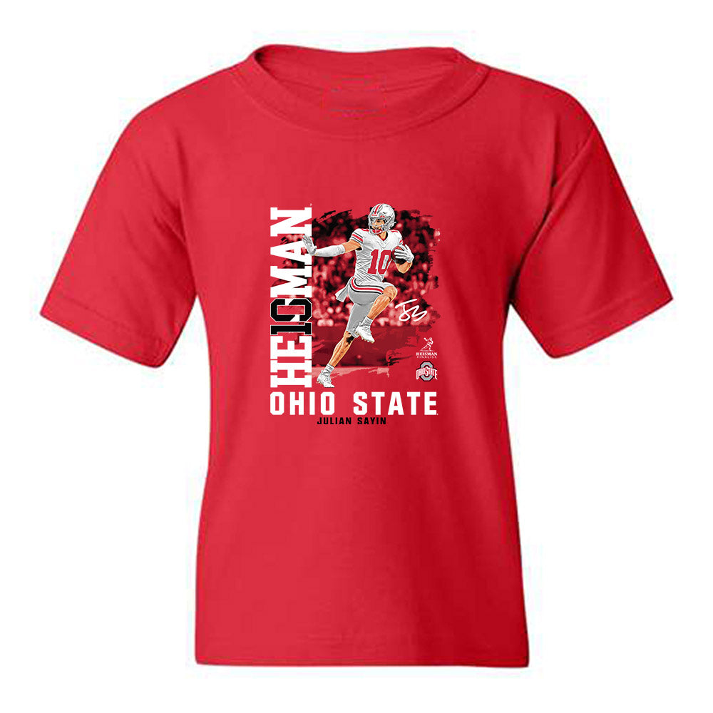 Ohio State - NCAA Football : Julian Sayin - Heisman Finalist Youth T-Shirt-0