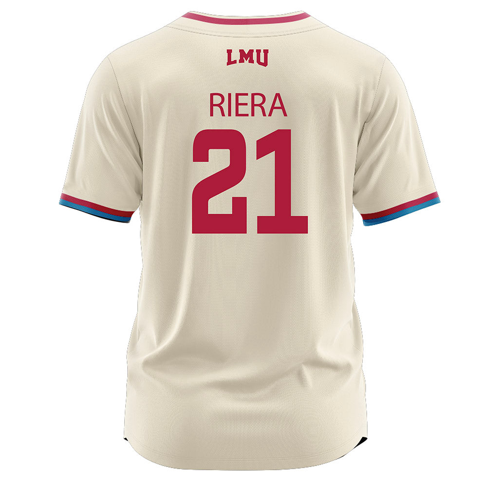 LMU - NCAA Baseball : Niko Riera - White Jersey-1