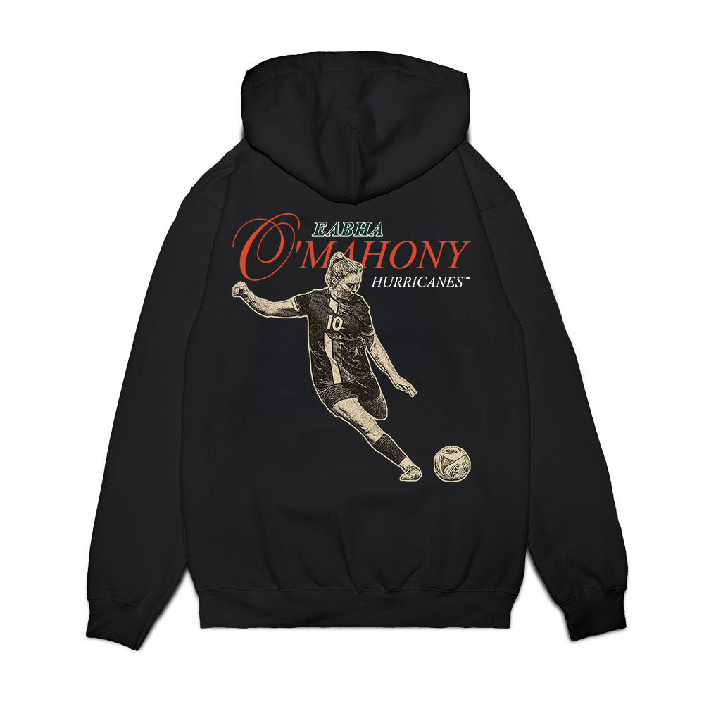Miami - NCAA Women's Soccer : Eabha Omahony - Premium Hooded Sweatshirt-1