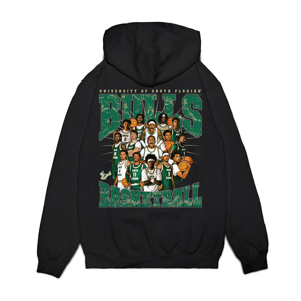 USF - NCAA Men's Basketball : - Team Collage Premium Hooded Sweatshirt-1