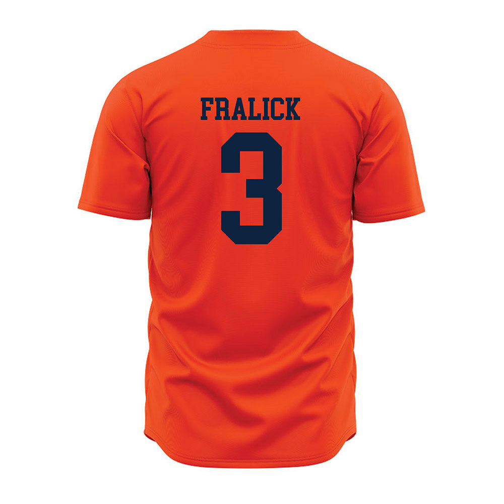 Auburn - NCAA Baseball : Chase Fralick - Orange Jersey-1