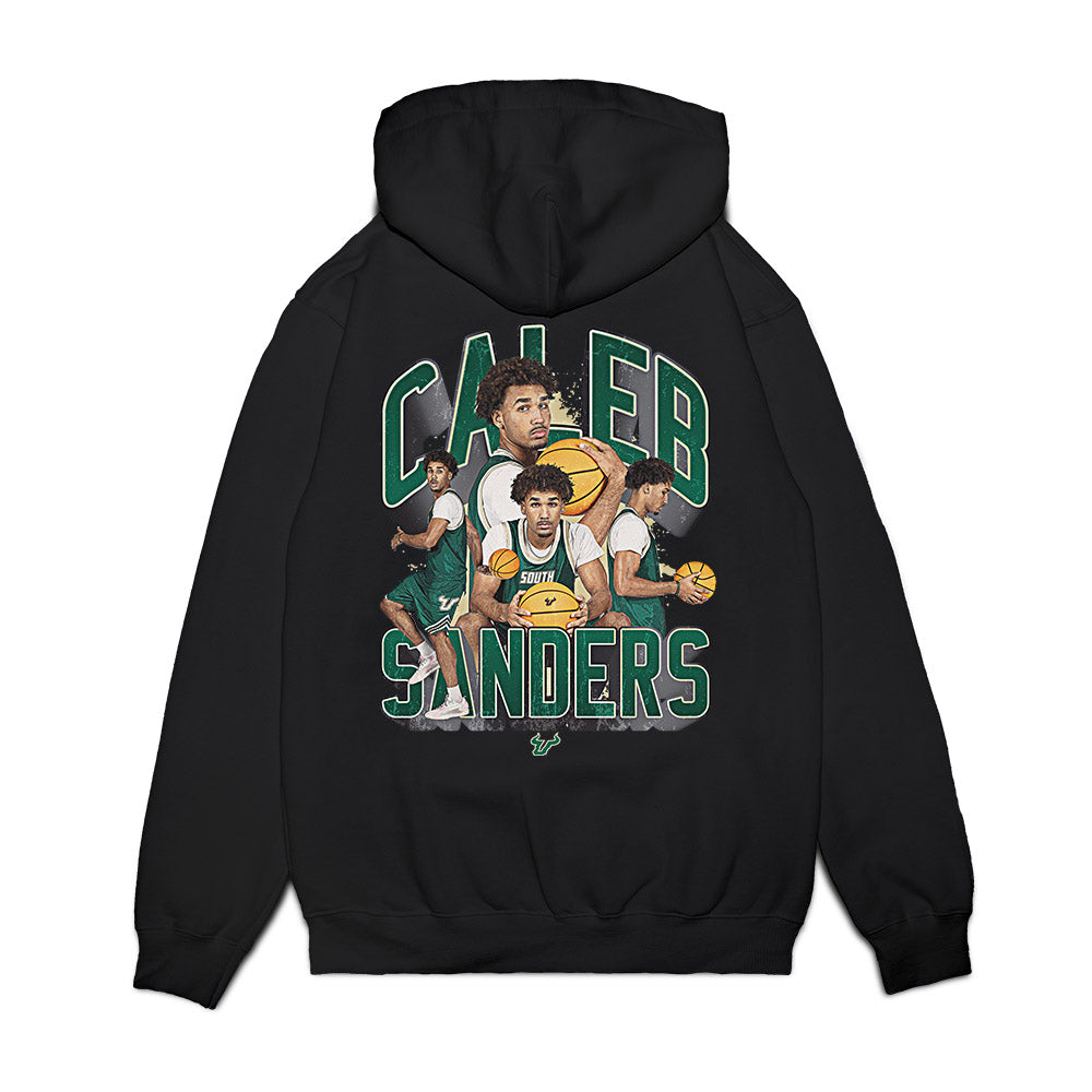 USF - NCAA Men's Basketball : Caleb Sanders - Collage Premium Hooded Sweatshirt-1