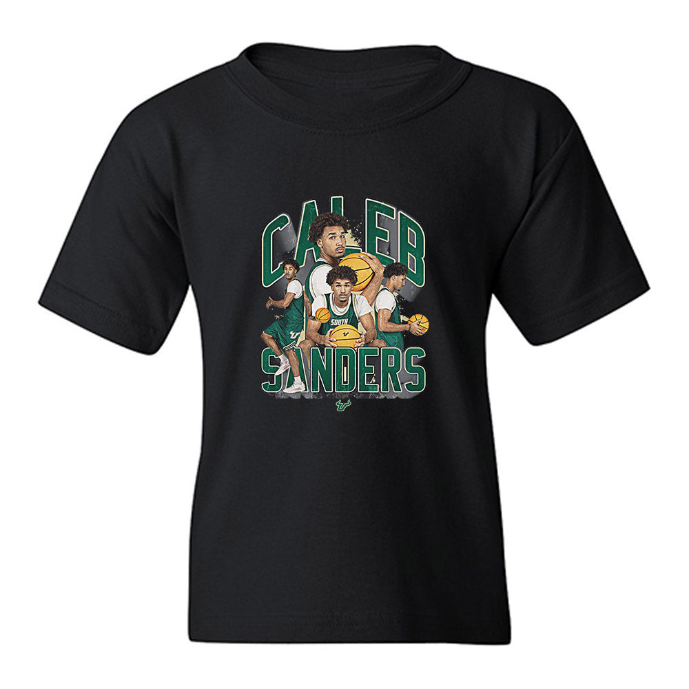USF - NCAA Men's Basketball : Caleb Sanders - Collage Youth T-Shirt-0