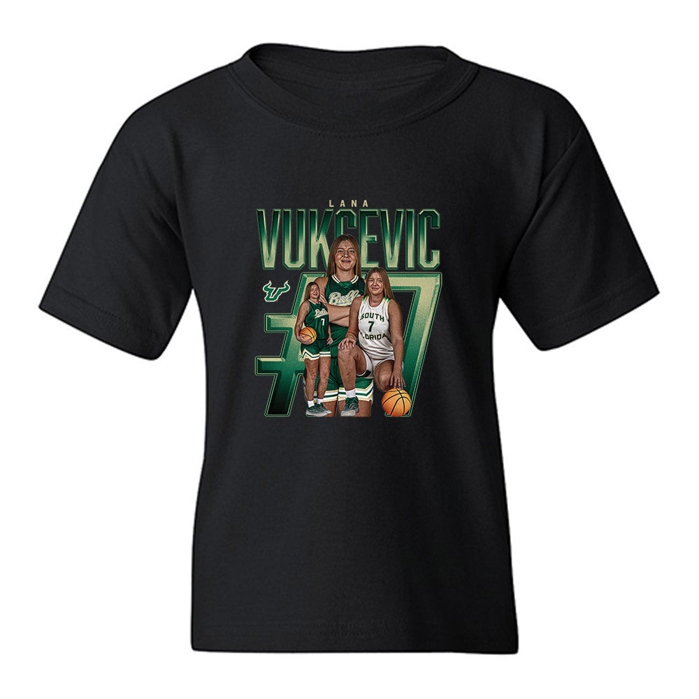 USF - NCAA Women's Basketball : Lana Vukcevic - Collage Youth T-Shirt-0