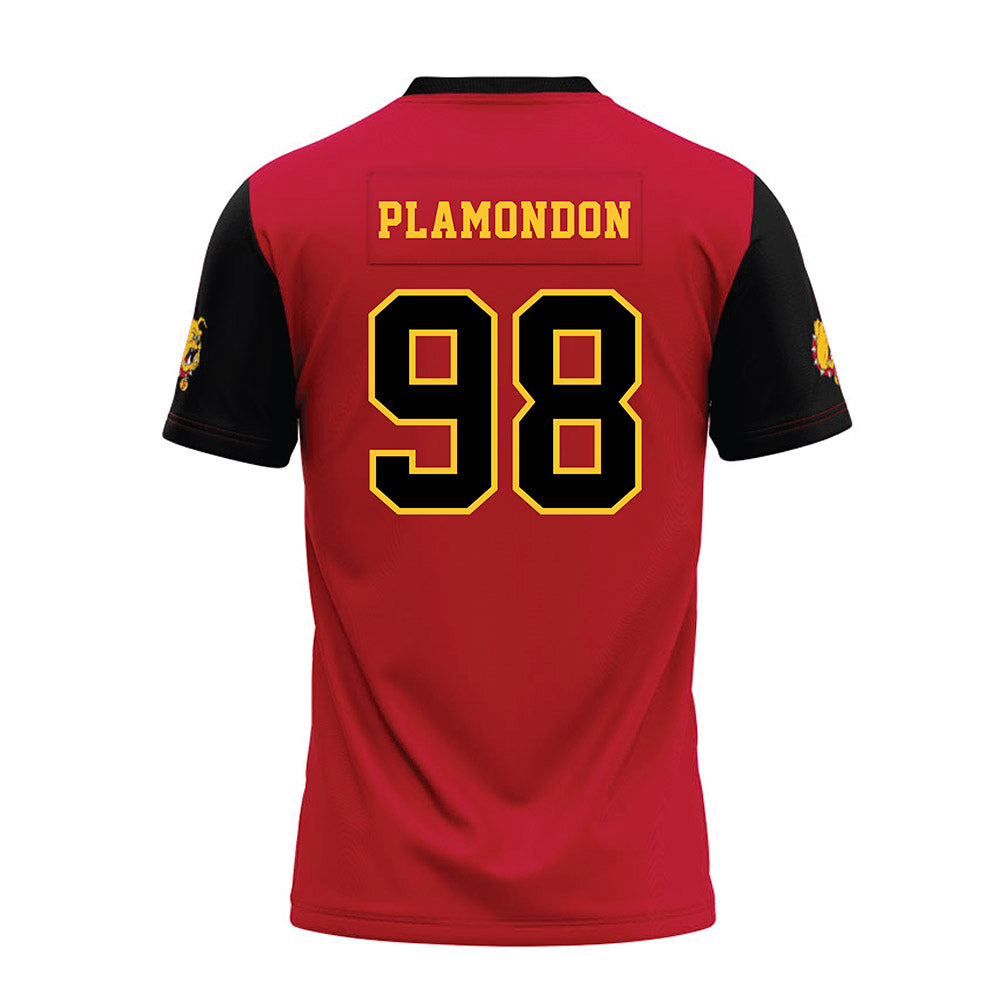 Ferris State - NCAA Football : Jake Plamondon - Red Premium Football Jersey-1