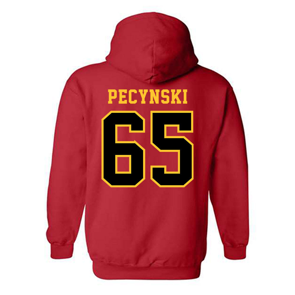 Ferris State - NCAA Football : Cory Pecynski - Replica Shersey Hooded Sweatshirt-1