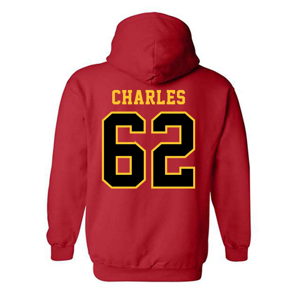 Ferris State - NCAA Football : Martaz Charles - Replica Shersey Hooded Sweatshirt-1