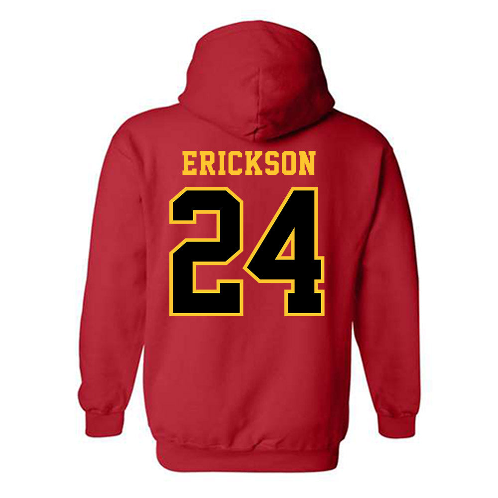 Ferris State - NCAA Women's Basketball : Claire Erickson - Replica Shersey Hooded Sweatshirt-1