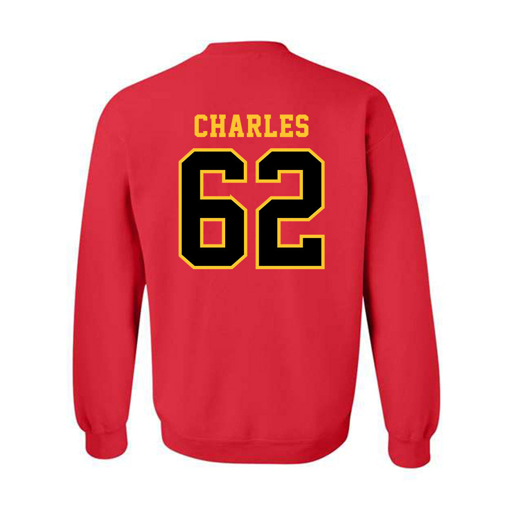 Ferris State - NCAA Football : Martaz Charles - Replica Shersey Crewneck Sweatshirt-1