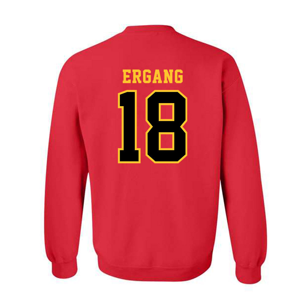 Ferris State - NCAA Men's Ice Hockey : Kaleb Ergang - Replica Shersey Crewneck Sweatshirt-1