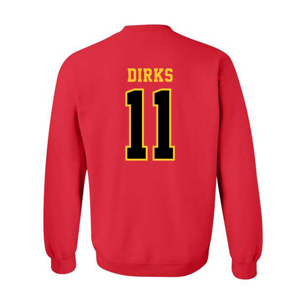 Ferris State - NCAA Men's Ice Hockey : Jacob Dirks - Replica Shersey Crewneck Sweatshirt-1