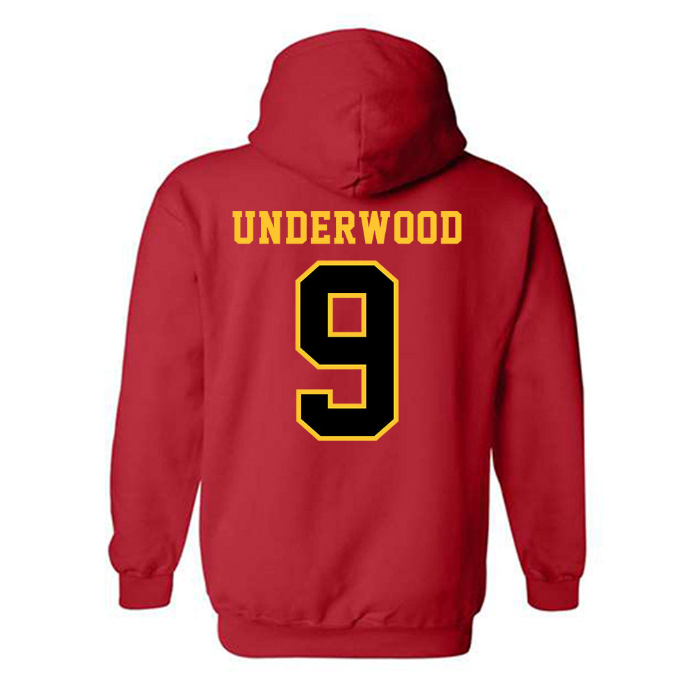 Ferris State - NCAA Football : Cam Underwood - Replica Shersey Hooded Sweatshirt-1