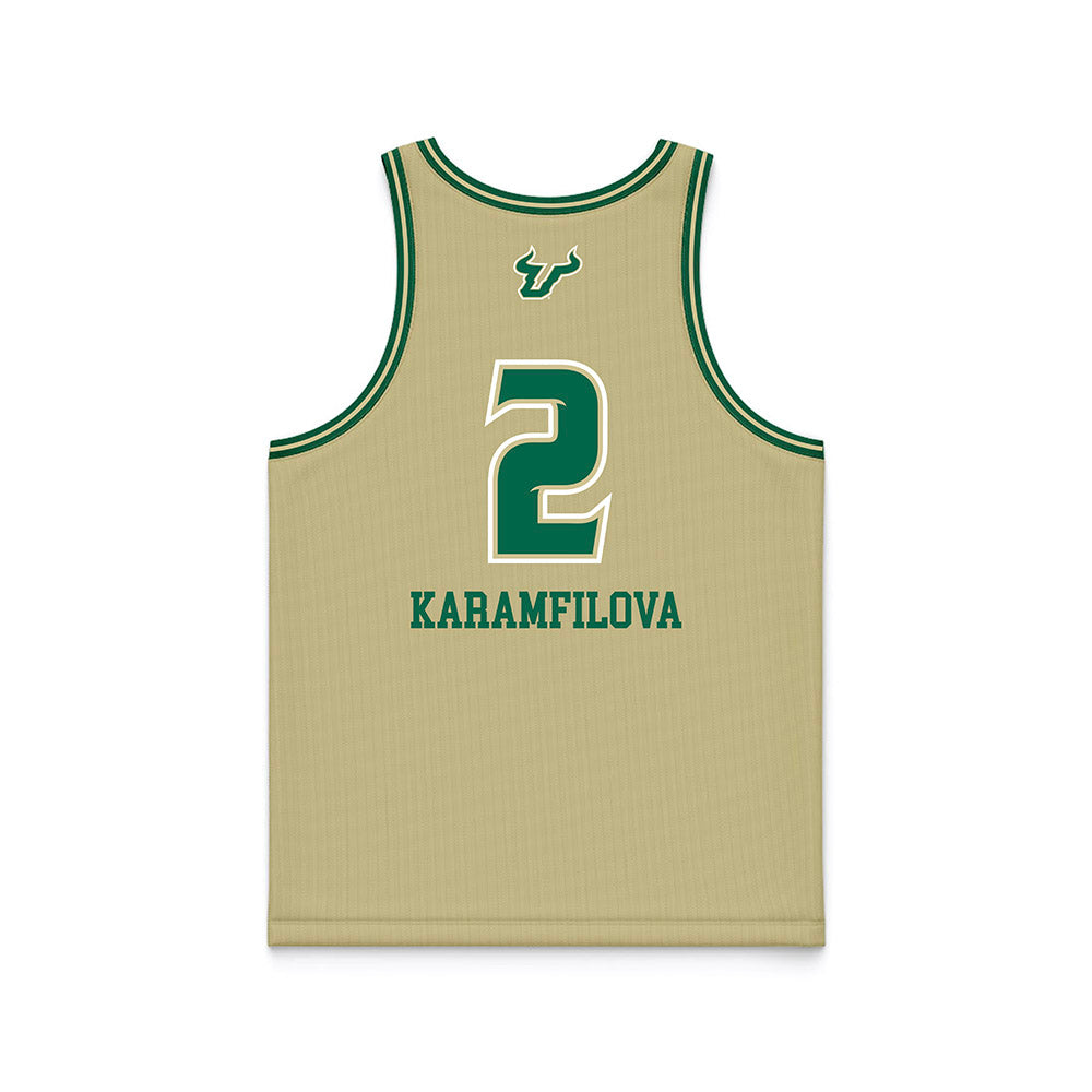 USF - NCAA Women's Basketball : Yana Karamfilova - Sand Basketball Jersey-1