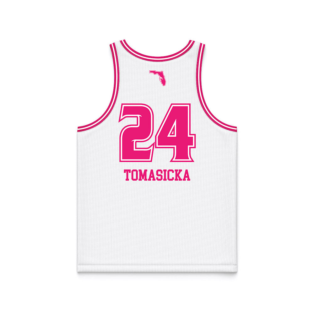 USF - NCAA Women's Basketball : Raina Tomasicka - White Basketball Jersey-1