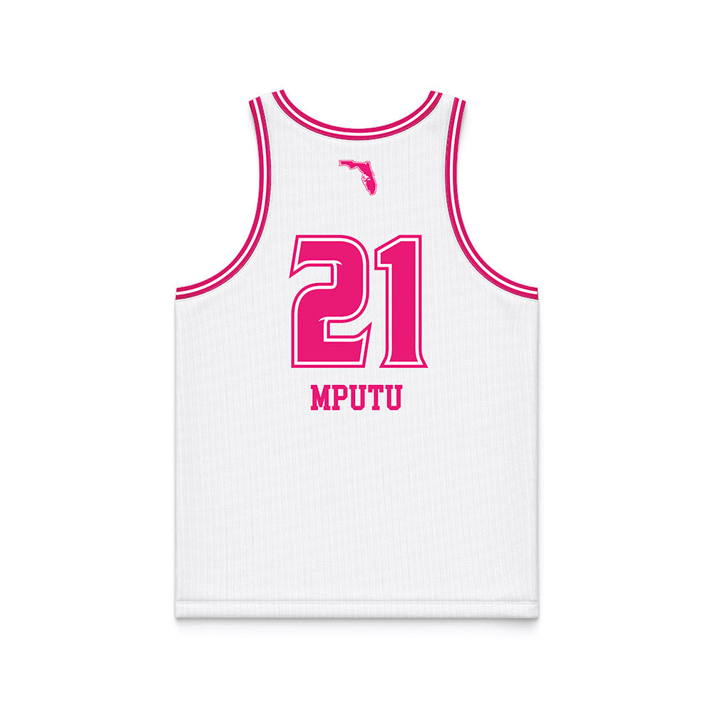 USF - NCAA Women's Basketball : Lor Mputu - White Basketball Jersey-1
