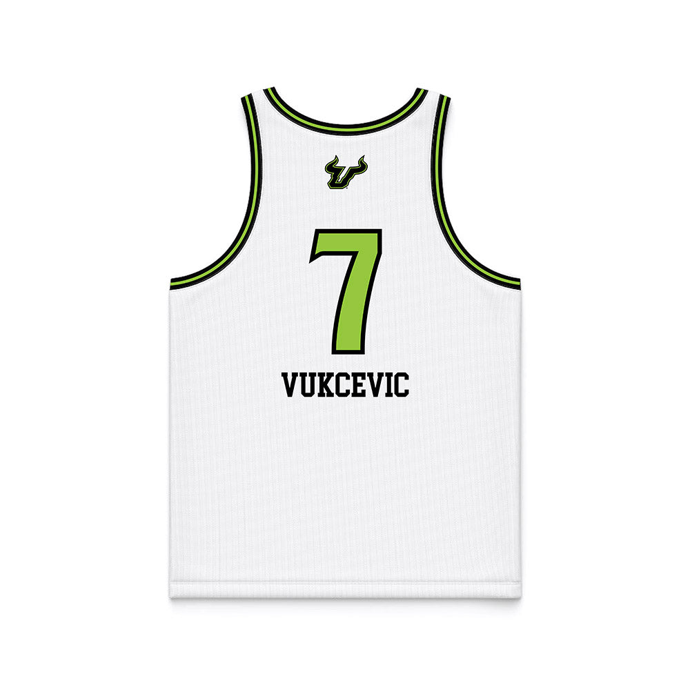 USF - NCAA Women's Basketball : Lana Vukcevic - White Basketball Jersey-1