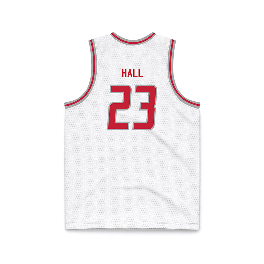 New Mexico - NCAA Men's Basketball : Jake Hall - White Basketball Jersey-1