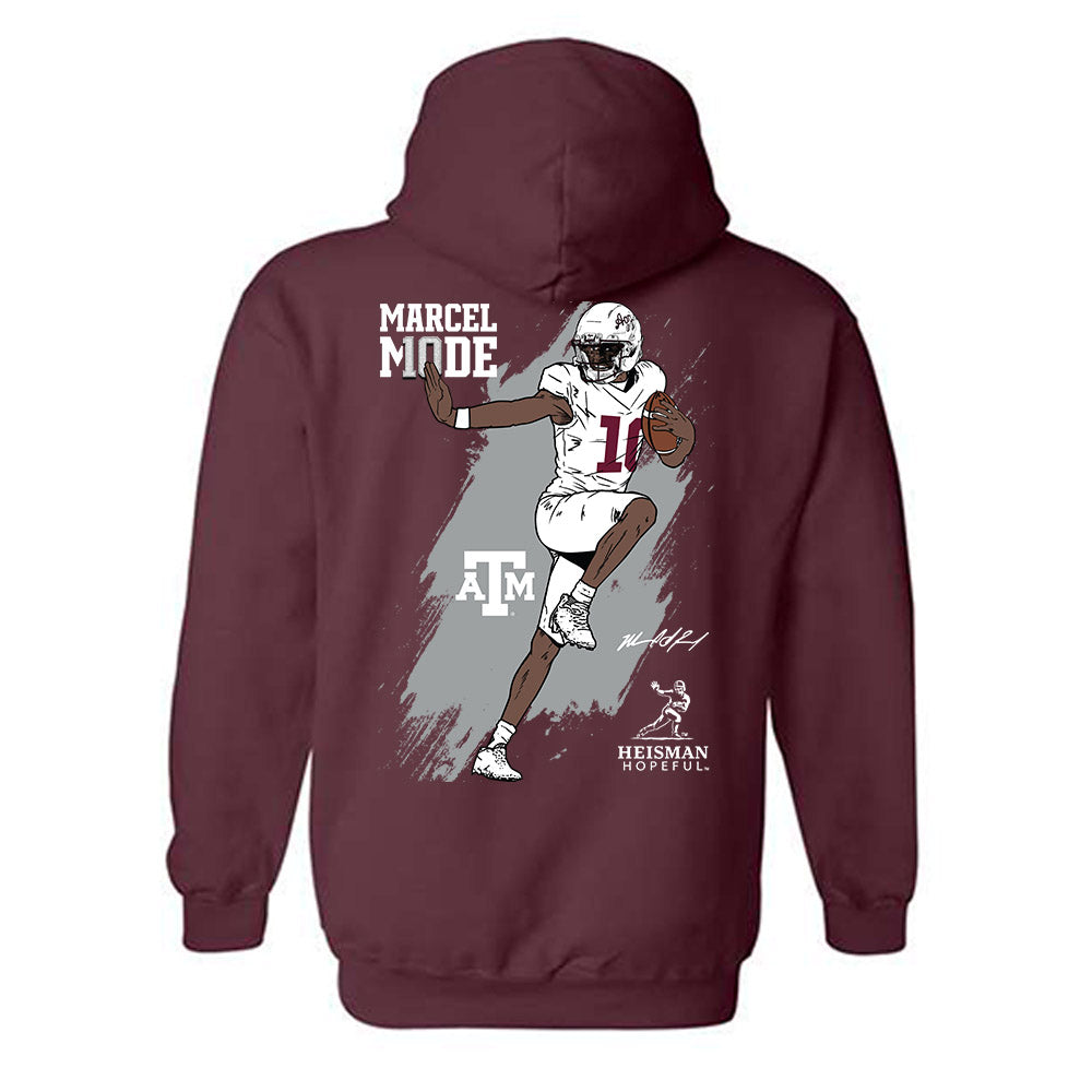 Texas A&M - NCAA Football : Marcel Reed - Heisman Stance Hooded Sweatshirt-1