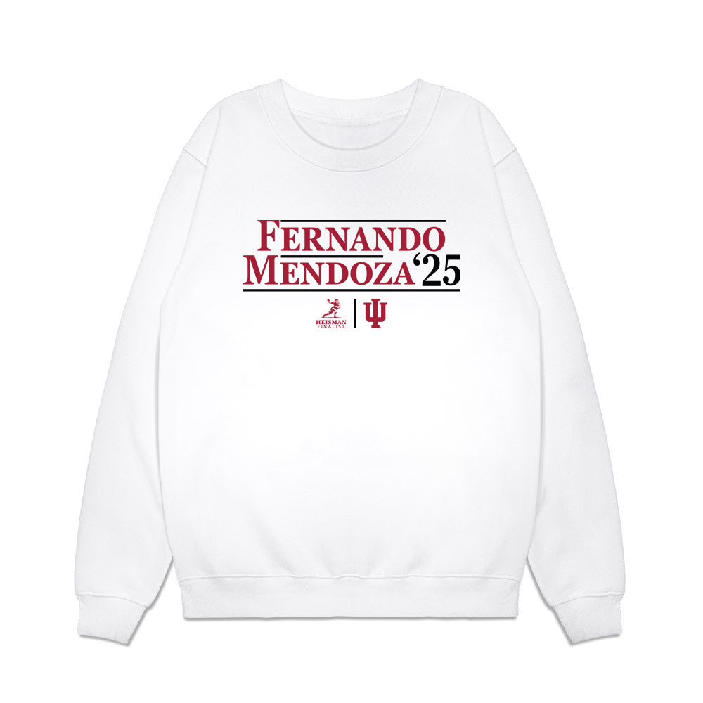 Indiana - NCAA Football : Fernando Mendoza - Heisman Finalist Campaign Premium Crewneck Sweatshirt-0