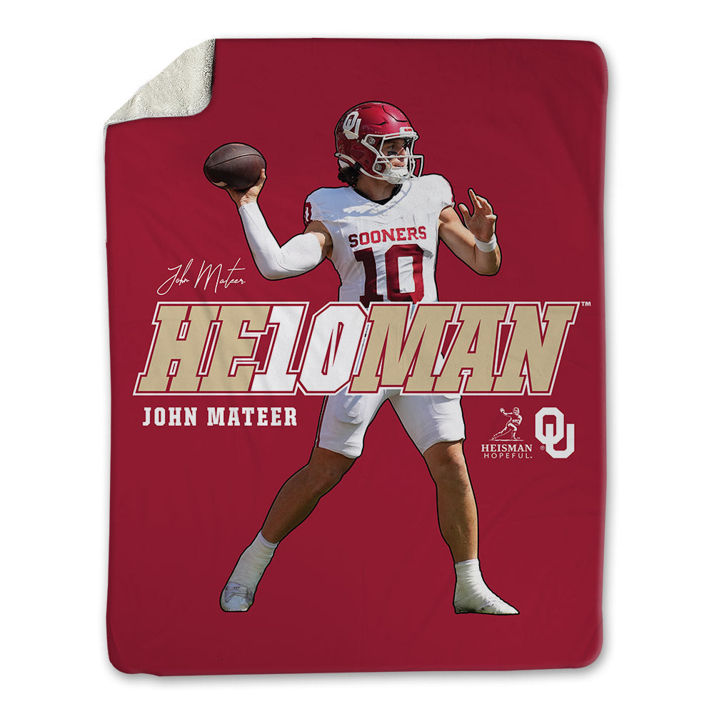 Oklahoma - NCAA Football : John Mateer - Heisman Blanket-0