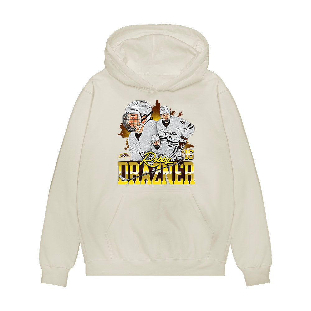 Western Michigan - NCAA Men's Ice Hockey : Robby Drazner - Collage Premium Hooded Sweatshirt-0