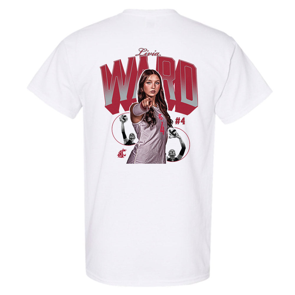 WSU - NCAA Women's Volleyball : Livia Ward - Collage T-Shirt-1