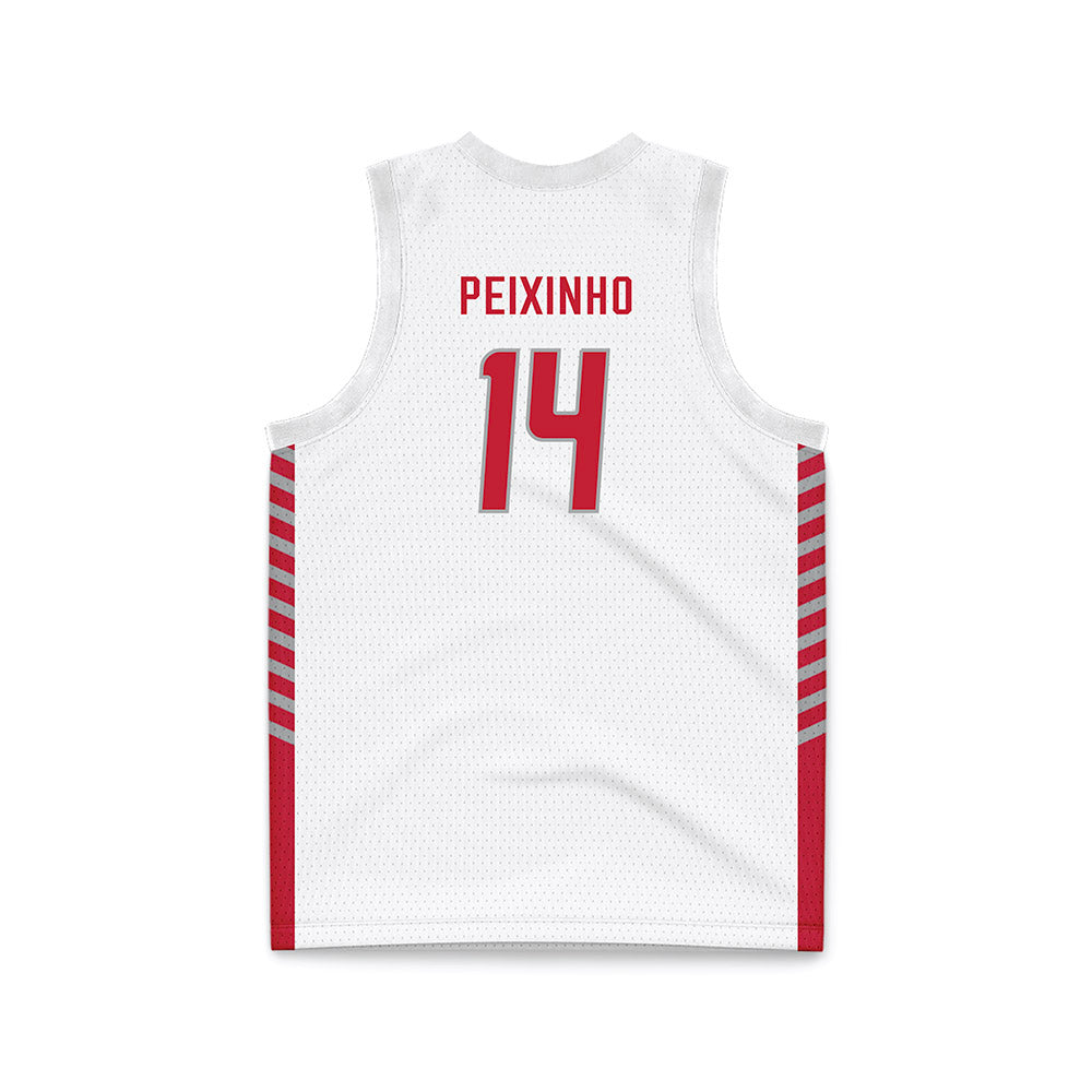 New Mexico - NCAA Women's Basketball : Leonor Peixinho - White Basketball Jersey-1