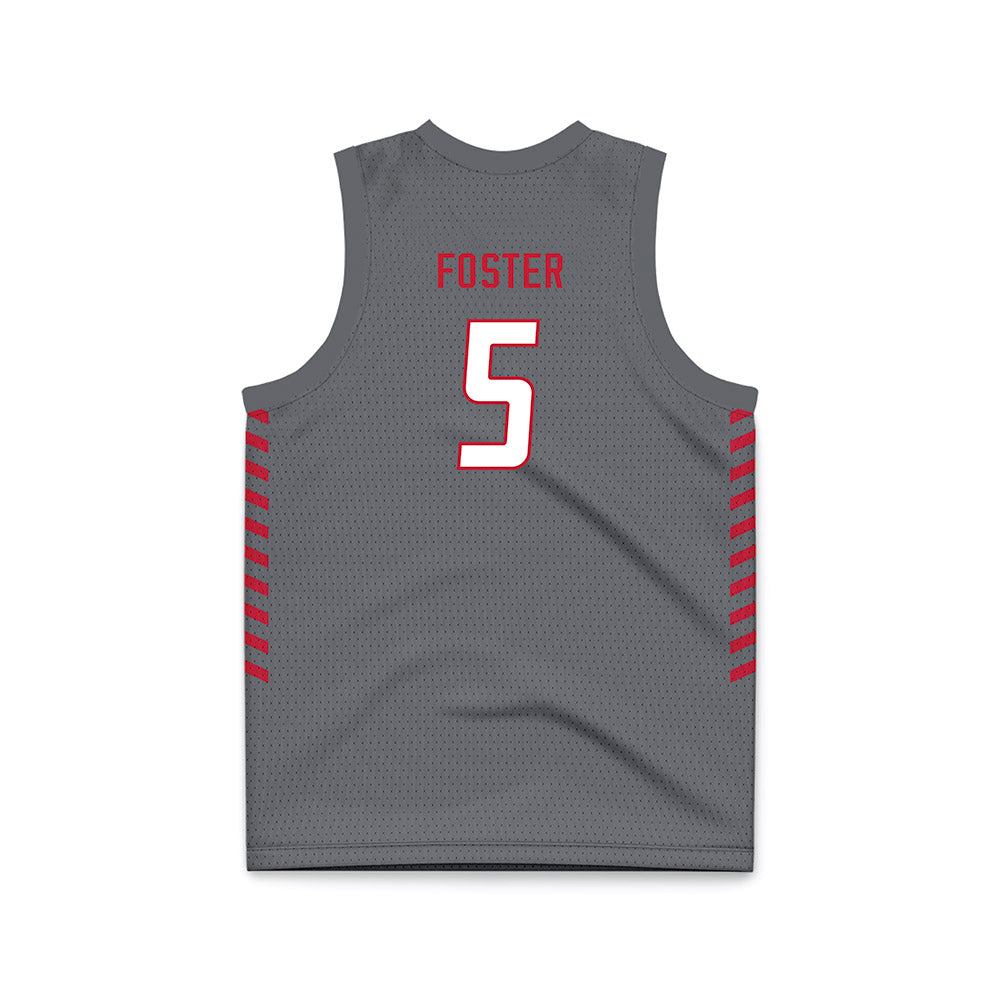 New Mexico - NCAA Women's Basketball : Kaia Foster - Anthracite Basketball Jersey-1