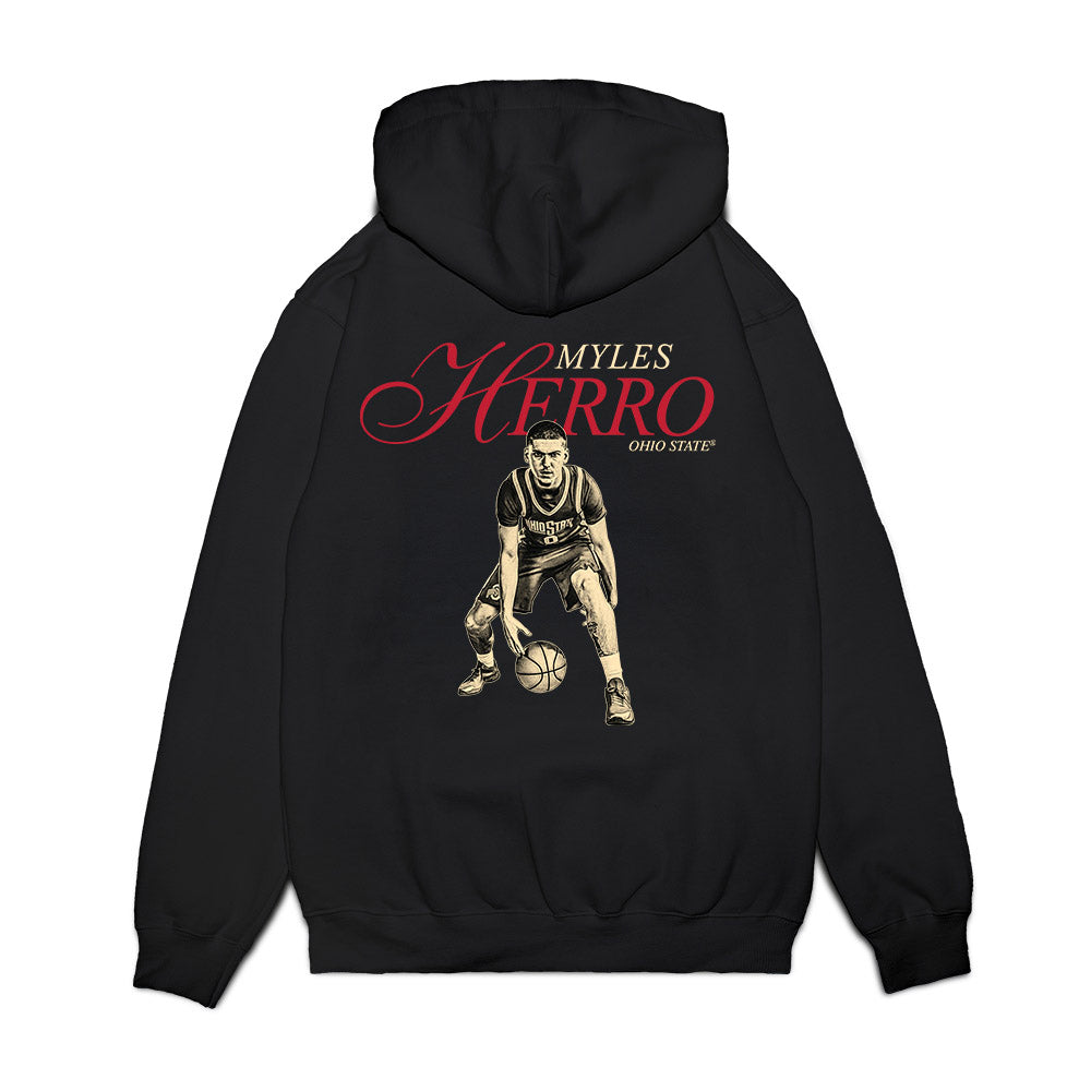 Ohio State - NCAA Men's Basketball : Myles Herro - Legacy Premium Hooded Sweatshirt-1