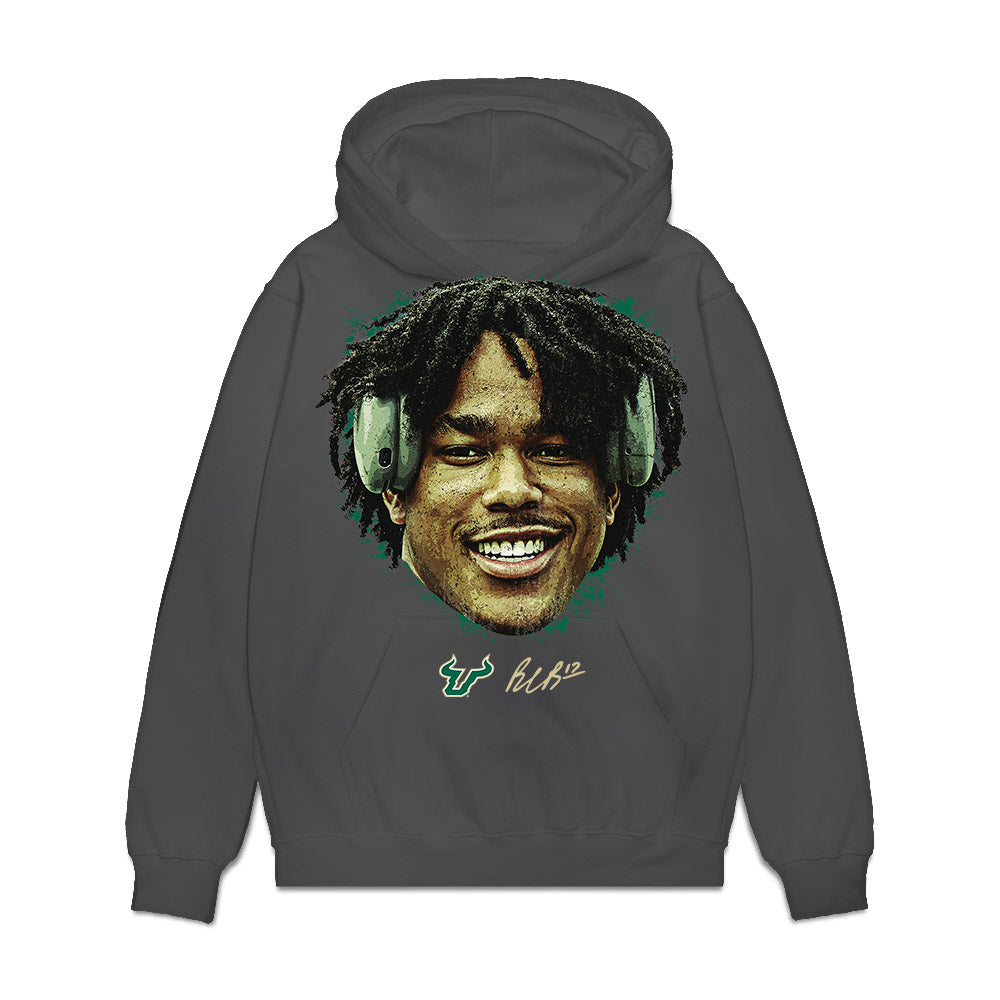 USF - NCAA Football : Byrum Brown - Game Face Premium Hooded Sweatshirt-0