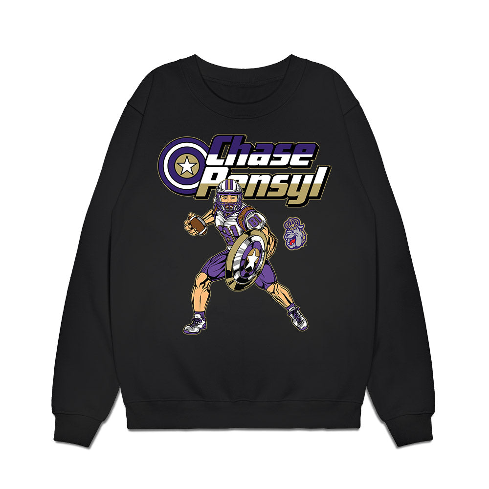 JMU - NCAA Football : Chase Pensyl - Captain Chase Premium Crewneck Sweatshirt-0