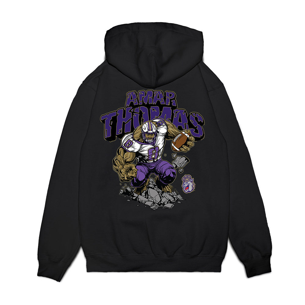 JMU - NCAA Football : Amar Thomas - Incredible Amar Premium Hooded Sweatshirt-1