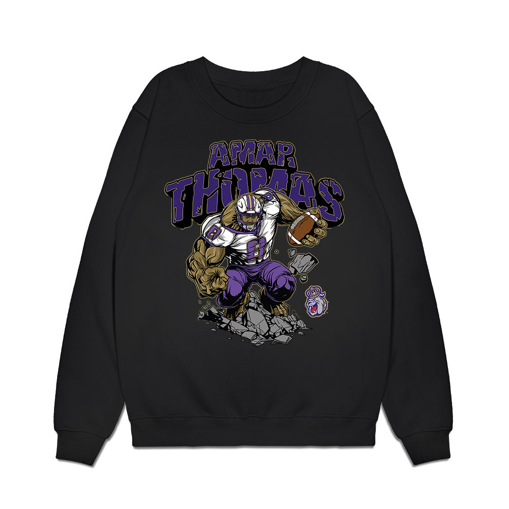 JMU - NCAA Football : Amar Thomas - Incredible Amar Premium Crewneck Sweatshirt-0