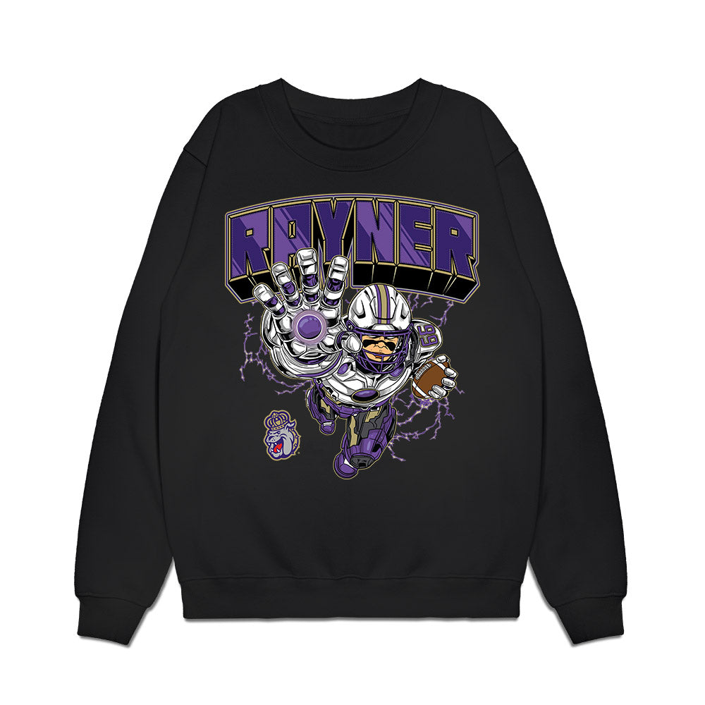 JMU - NCAA Football : JD Rayner - Iron Rayner Premium Crewneck Sweatshirt-0