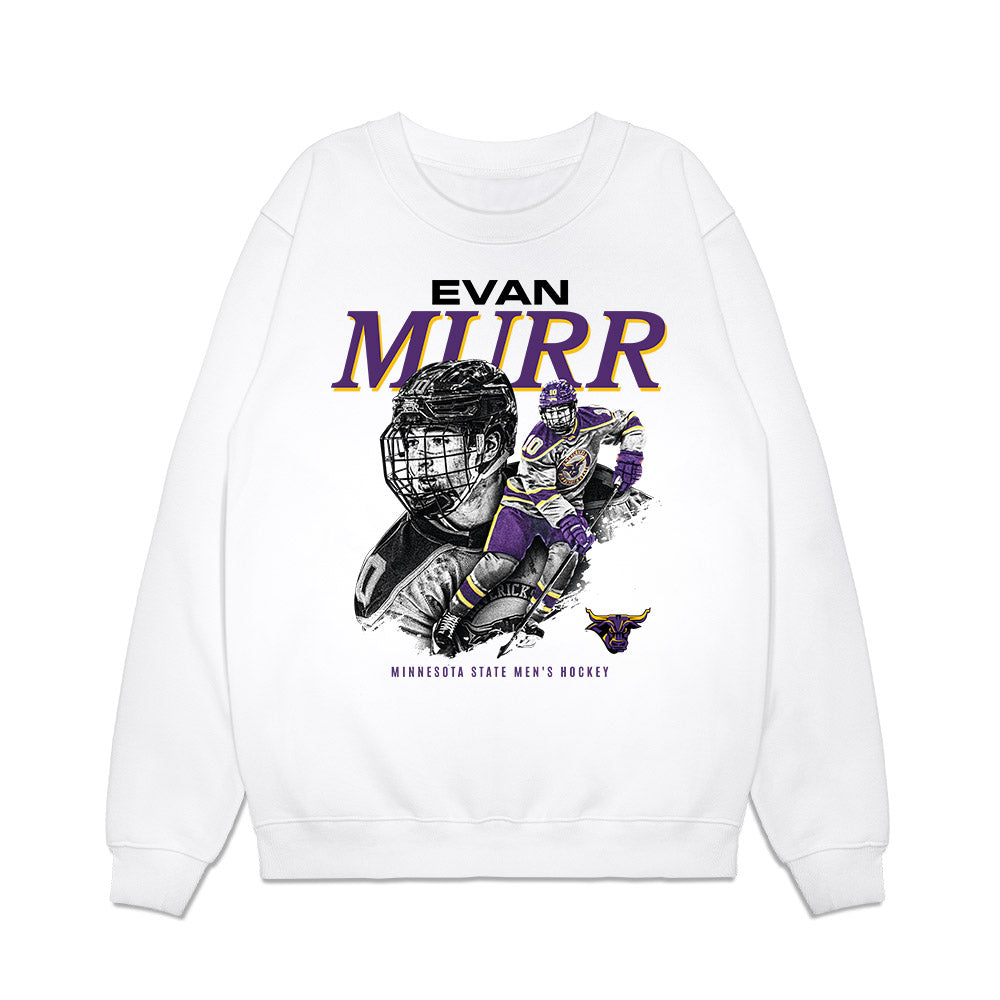 Minn. St. - NCAA Men's Ice Hockey : Evan Murr - Premium Crewneck Sweatshirt-0