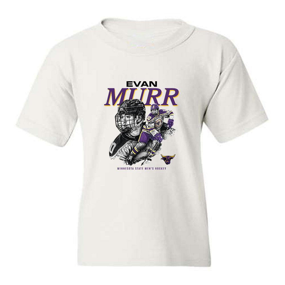 Minn. St. - NCAA Men's Ice Hockey : Evan Murr - Youth T-Shirt-0