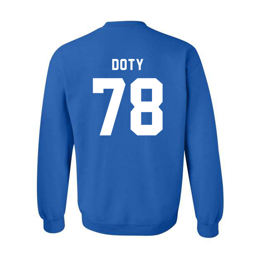 Buffalo - NCAA Football : Tyler Doty - Buffalo vs Everybody Crewneck Sweatshirt-1