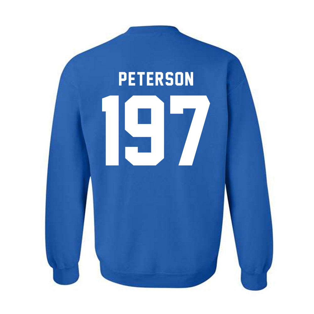 Buffalo - NCAA Wrestling : Aiden Peterson - Buffalo vs Everybody Crewneck Sweatshirt-1