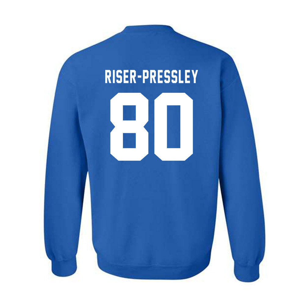 Buffalo - NCAA Football : Shamar Riser-Pressley - Buffalo vs Everybody Crewneck Sweatshirt-1