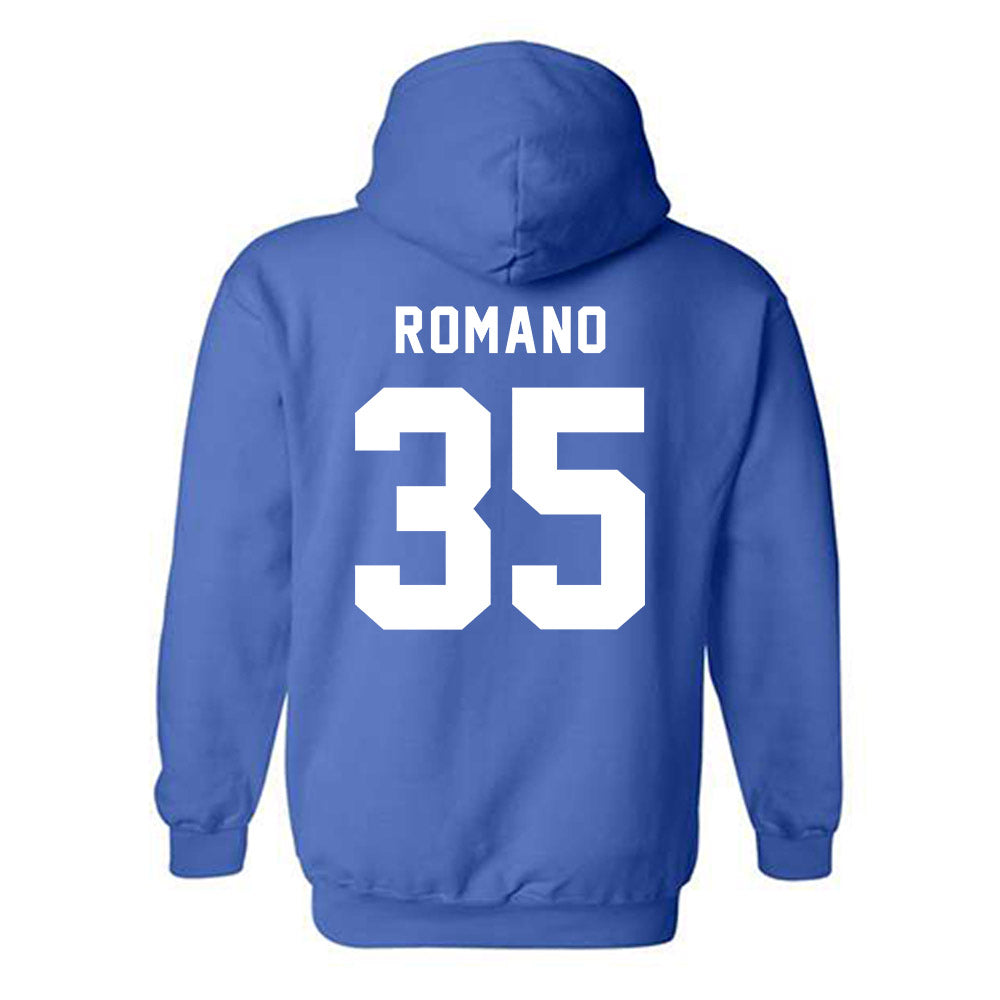 Buffalo - NCAA Men's Basketball : Evan Romano - Buffalo vs Everybody Hooded Sweatshirt-1
