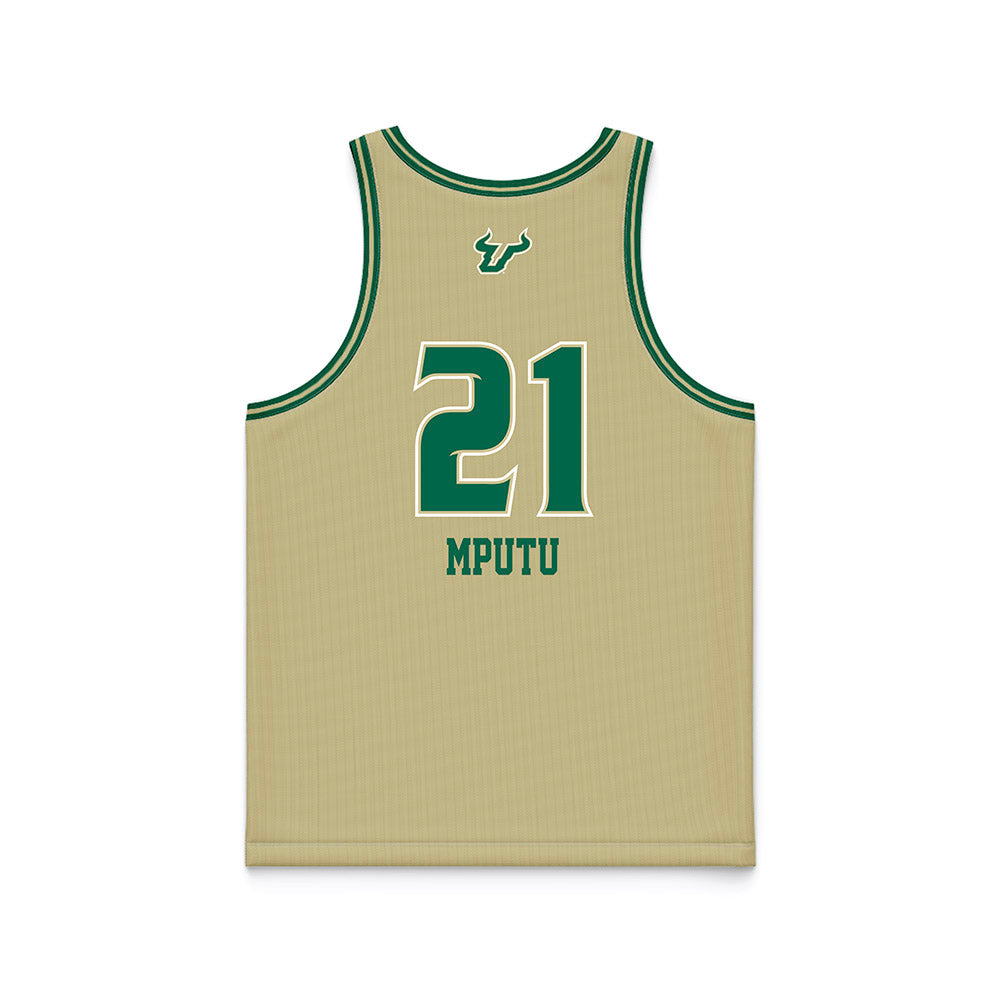 USF - NCAA Women's Basketball : Lor Mputu - Gold Basketball Jersey-1