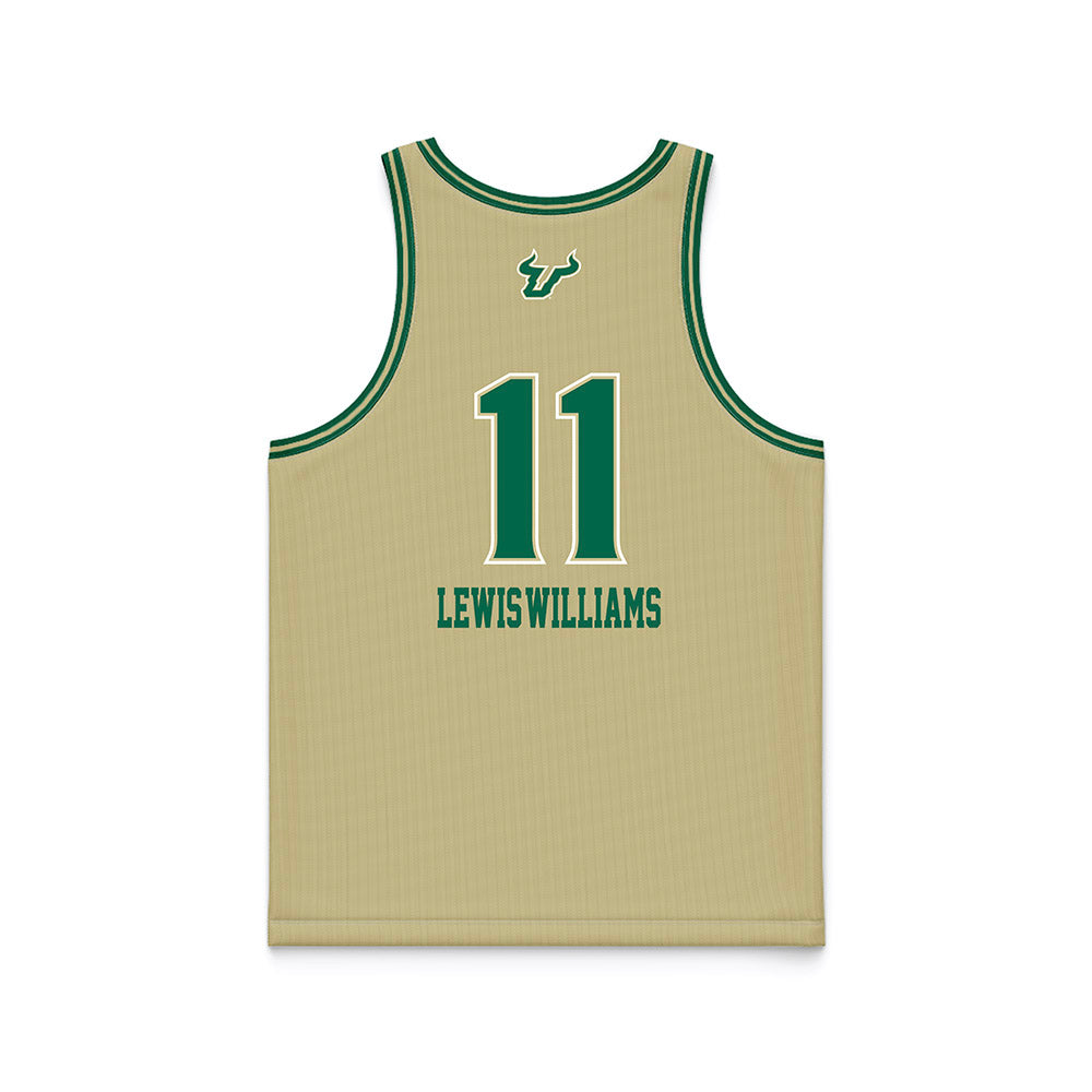 USF - NCAA Women's Basketball : Kirsten Lewis-Williams - Gold Basketball Jersey-1