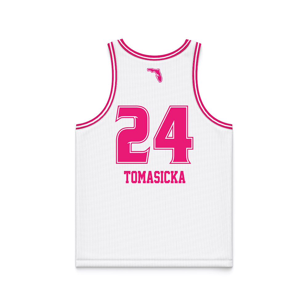 USF - NCAA Women's Basketball : Raina Tomasicka - White Basketball Jersey-1